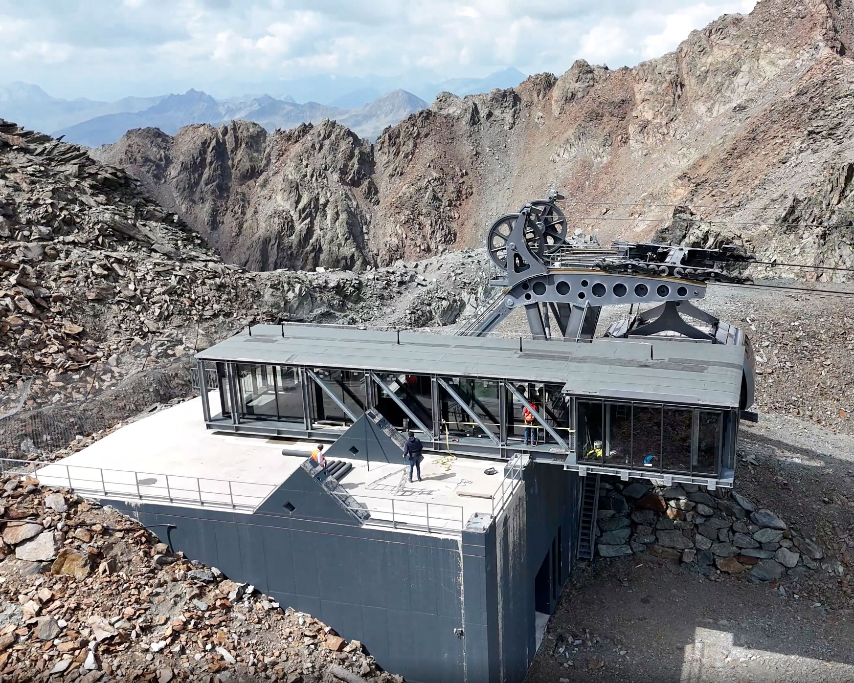 Aplicarea Heavydrive pe Falginjochbahn, gondola din Kaunertal (Austria)
